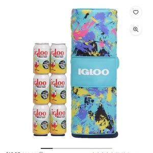 Vintage Colors 80s Retro Igloo Can Cooler